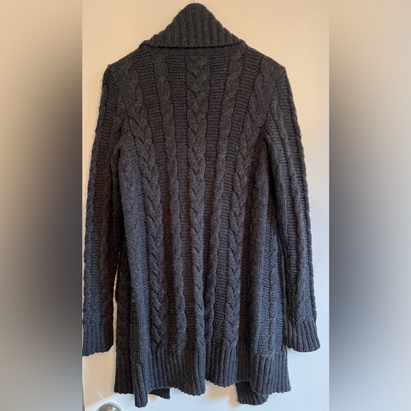 Oversized Long Open Knit Cardigan - Picture 4 of 6